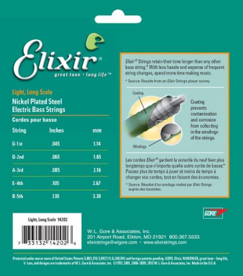 Elixir 14202 Nanoweb 5-String Light