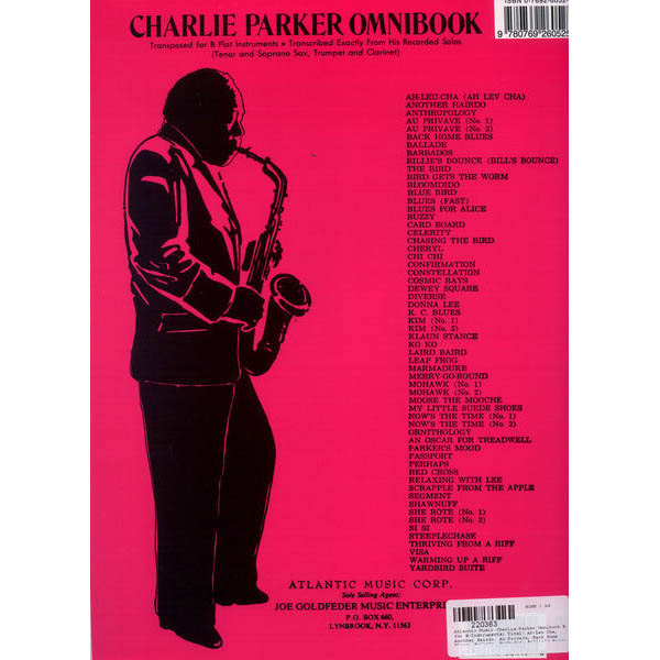 Atlantic Music Charlie Parker Omnibook Bb