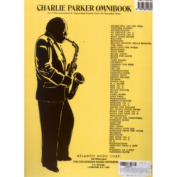 Atlantic Music Charlie Parker Omnibook Eb