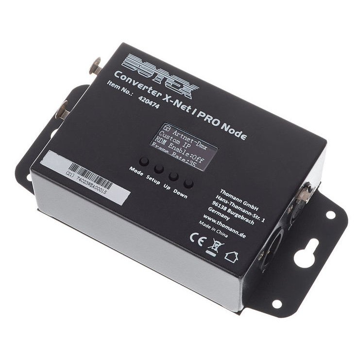 Convertisseur Botex X-NET 8 PRO ArtNet Vers DMX - 19" 1U - 8 Sorties XLR 3 Pins