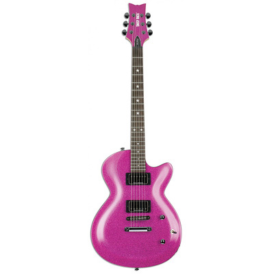 pink daisy rock electric guitar