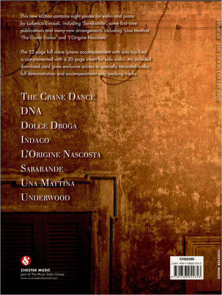 Chester Music Ludovico Einaudi: The Violin Купить Классические.