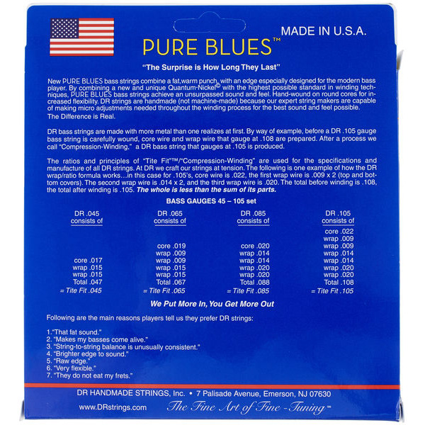 pure blues dr bass strings