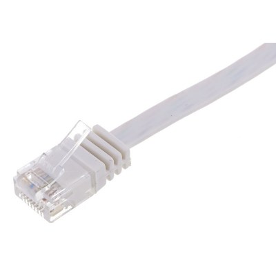 Lindy Cat6 Flach-Cable 1m White