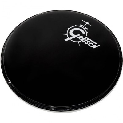Gretsch 18" Bass Drum Head Black /Logo