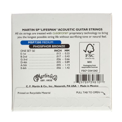 Martin Guitars SP Lifespan MSP 7200 Cleartone