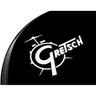 Gretsch 20" Bass Drum Head Black/Logo