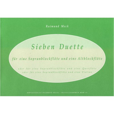 Meck Verlag  Sieben Duette f.Sop/Altblock.