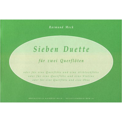 Meck Verlag  Sieben Duette f. 2 Querfloten