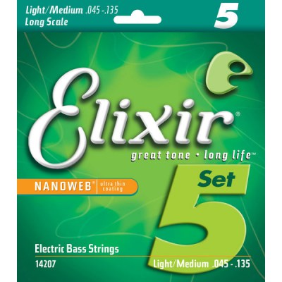 Elixir 14207 Nanoweb 5-Str. Light/Med