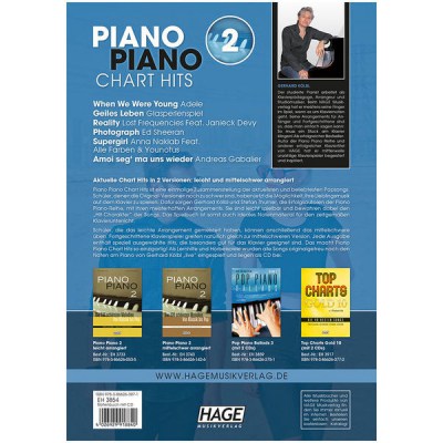 Hage Musikverlag Piano Piano Chart Hits 2