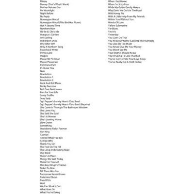 Music Sales The Beatles Complete Scores