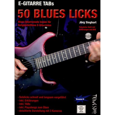 Tunesday Records  50 Blues Licks Buch / DVD