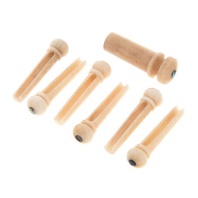 Harley Benton PartsBridgepin Set Bone Ab Eye