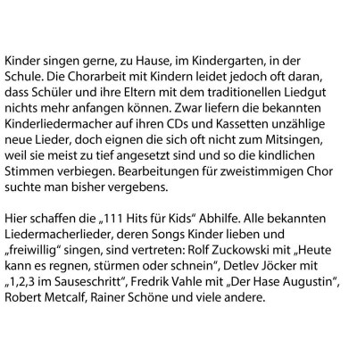 Bosse Verlag 111 Hits for Kids Im Chor