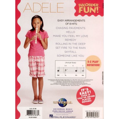 Hal Leonard Adele: Recorder Fun!