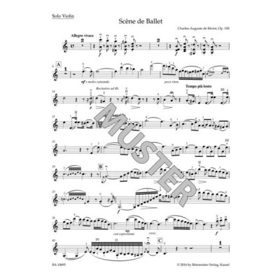 Barenreiter Beriot Scene de Ballet op.100