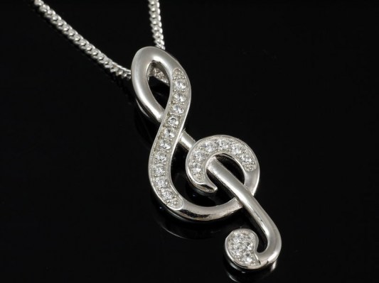 Rockys Pendant G-Clef with Chain