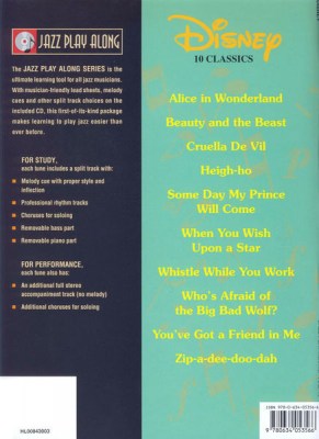 Hal Leonard Jazz Along Disney Classics