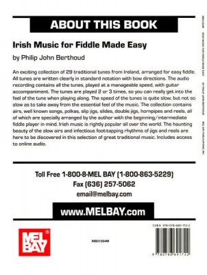 Mel Bay Irish Music For Fiddle Made