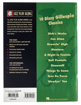 Hal Leonard Jazz Along Dizzy Gillespie