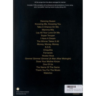 Wise Publications ABBA Gold for Clarinet