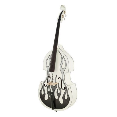 Thomann Rockabilly Slap Flames Bass WH