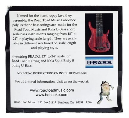 Kala U- Bass 5-String Set Road Toad