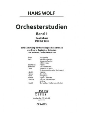 C.F. Schmidt Orchesterstudien 1 Double Bass