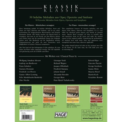 Hage Musikverlag Klassik Klassik Oper