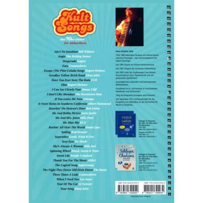 Holzschuh Verlag Kultsongs 70 Accordion