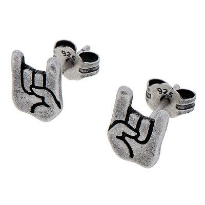 Rockys Stud Earrings Metal Rock On