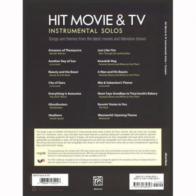 Alfred Music Publishing Hit Movie & TV Solos Trumpet