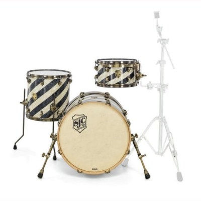SJC Drums Custom Studio Aged Black Barb.