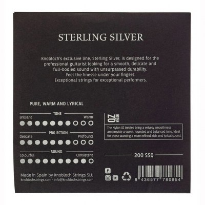 Knobloch Strings Pure Sterling Silver Nylon 200