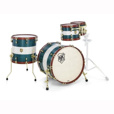 SJC Drums Custom 4-piece Satin Blue Aged