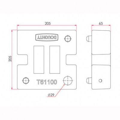 Doughty T61100 TV Brace Weight