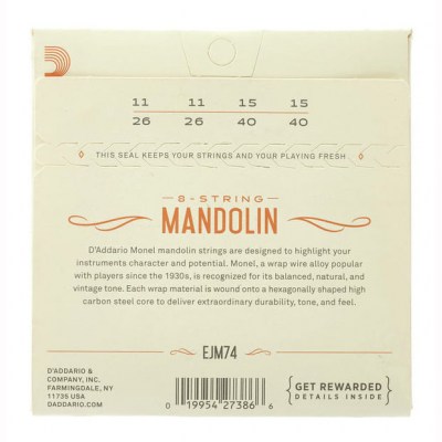 Daddario EJM74 Mandolin Set