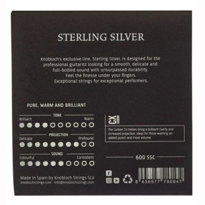Knobloch Strings Pure Sterling Silver Carbon600