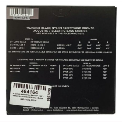 Warwick Bass String Set .040"/.100"