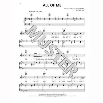 Hal Leonard John Legend All Of Me PVG