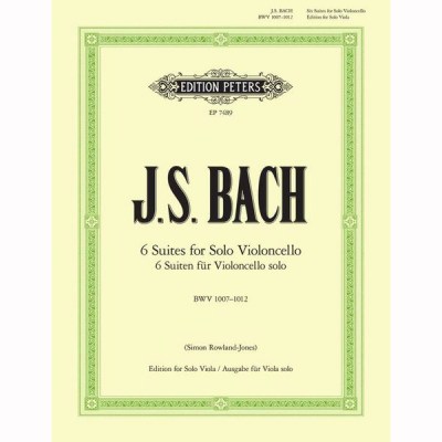 Edition Peters Bach Suiten Viola BWV1007-1012