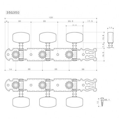 Gotoh 35G350 Classic Tuners