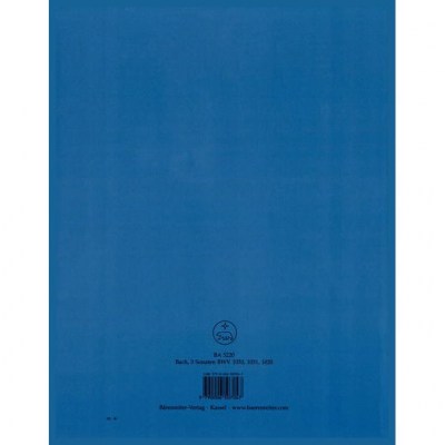 Bärenreiter Bach 3 Sonatas Flute