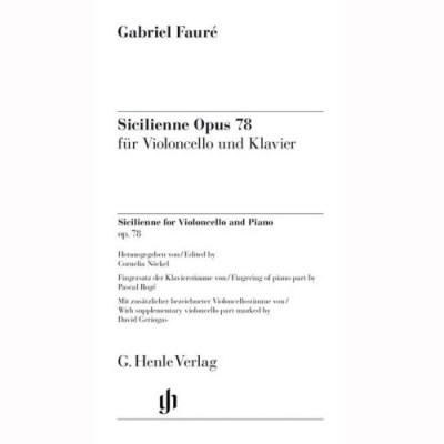 Henle Verlag Faure Sicilienne Opus 78