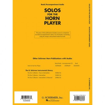 G. Schirmer Solos For The Horn Player