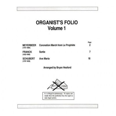 Fentone Music Organists' Folio Volume 1