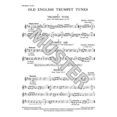 Oxford University Press Old English Trumpet Tunes 1
