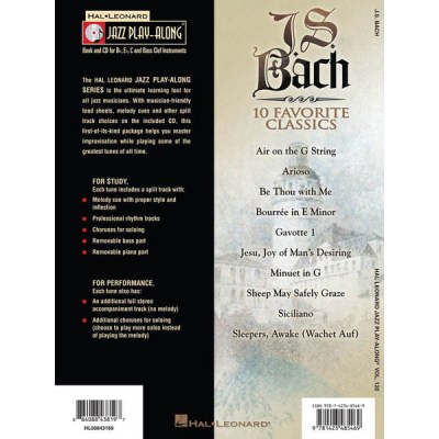 Hal Leonard Jazz Play-Along J.S.Bach