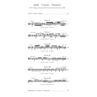 Henle Verlag Bach Sonaten und Partiten VL